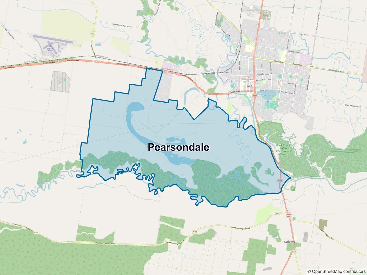 Map of Pearsondale, VIC, Australia