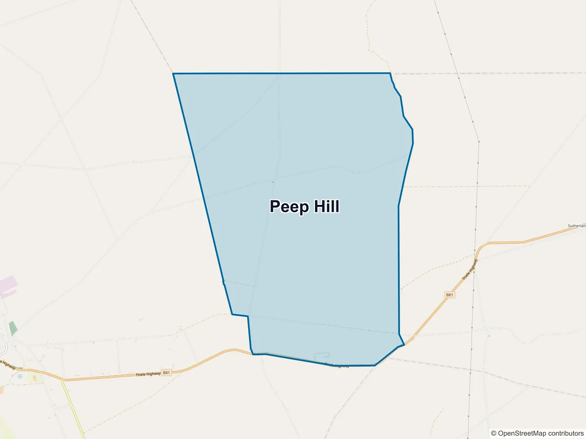 Map of Peep Hill, SA, Australia