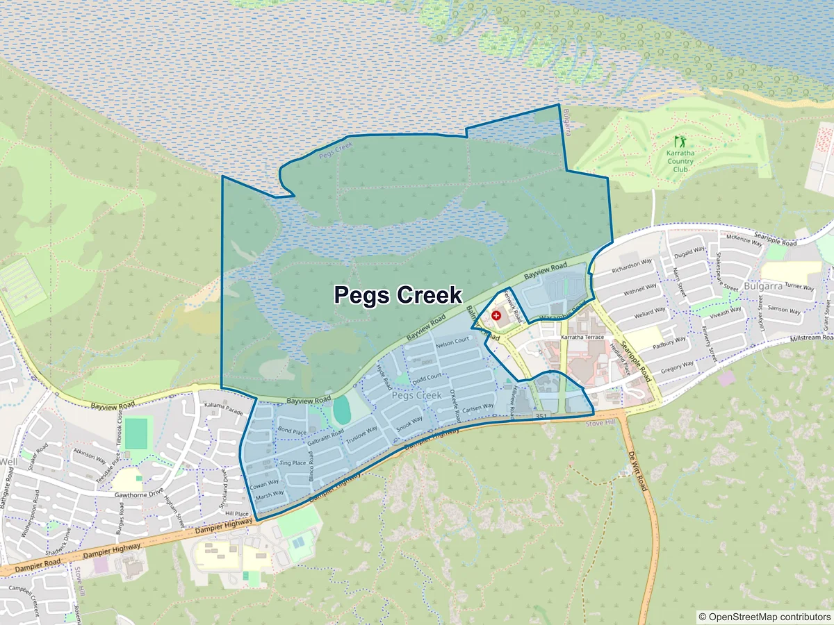Map of Pegs Creek, WA, Australia