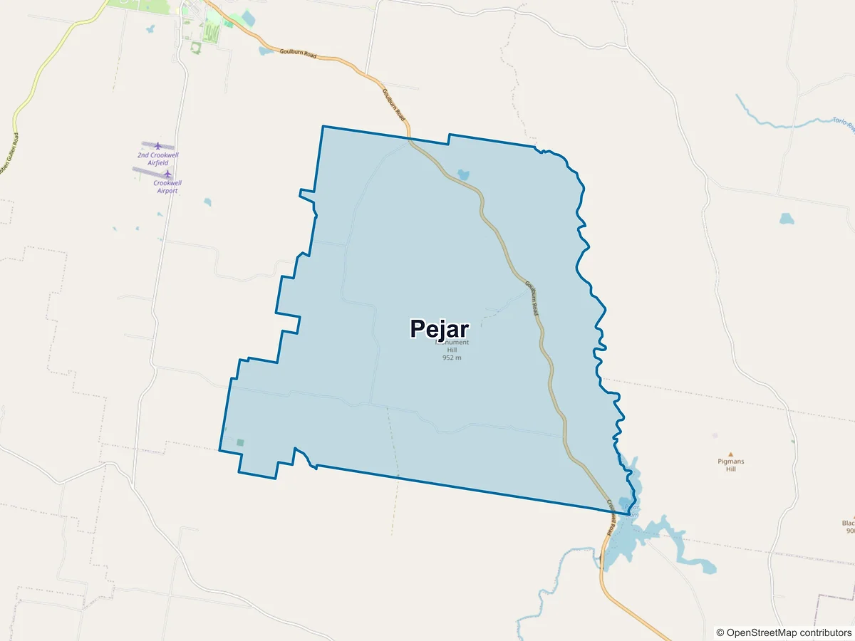 Map of Pejar, NSW, Australia