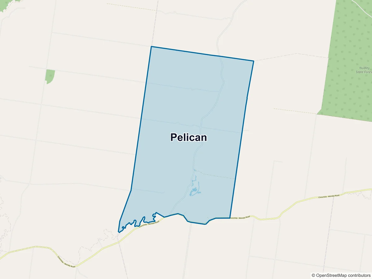 Map of Pelican, QLD, Australia