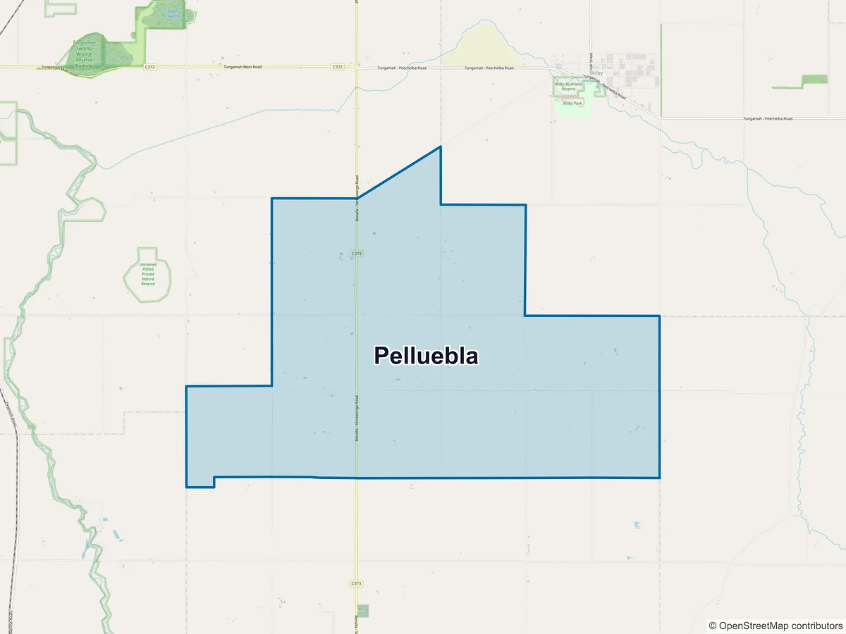 Map of Pelluebla, VIC, Australia