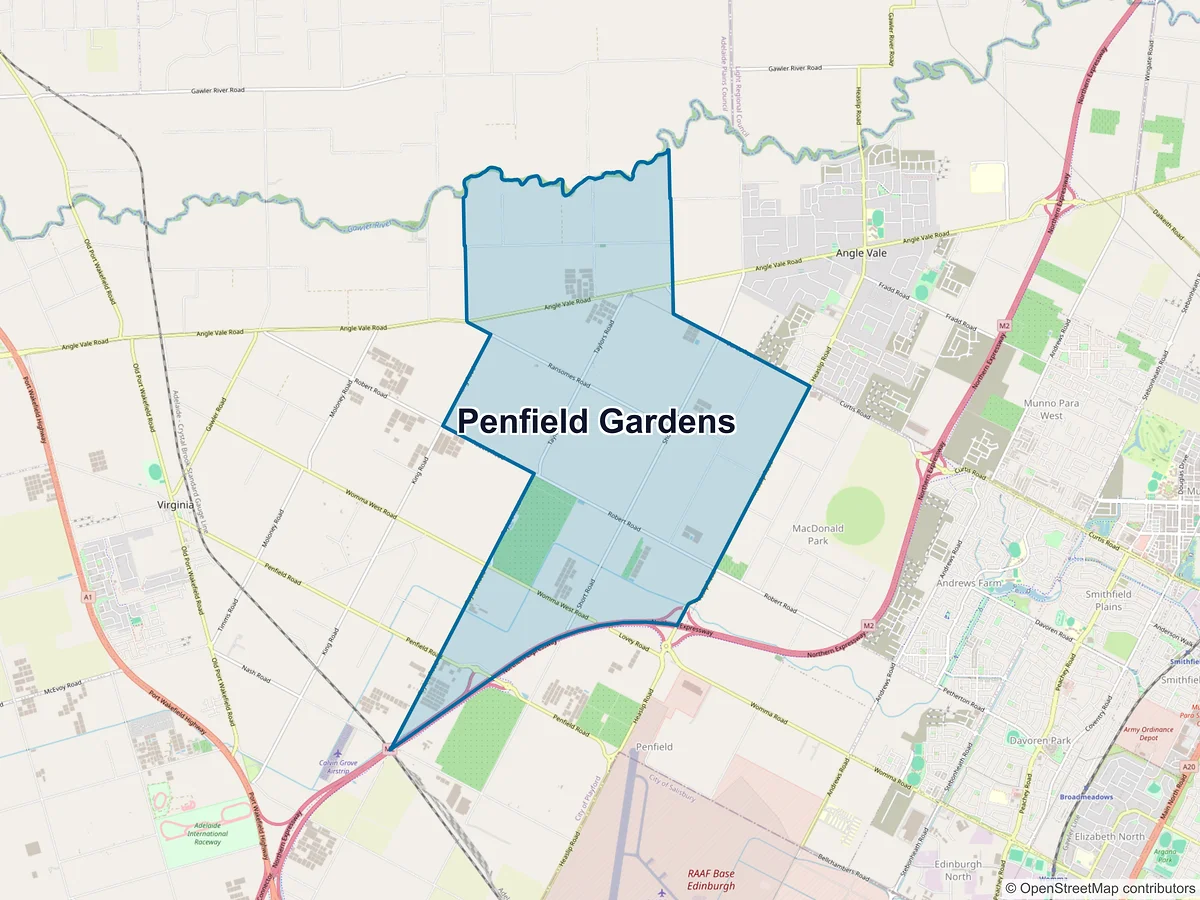 Map of Penfield Gardens, SA, Australia