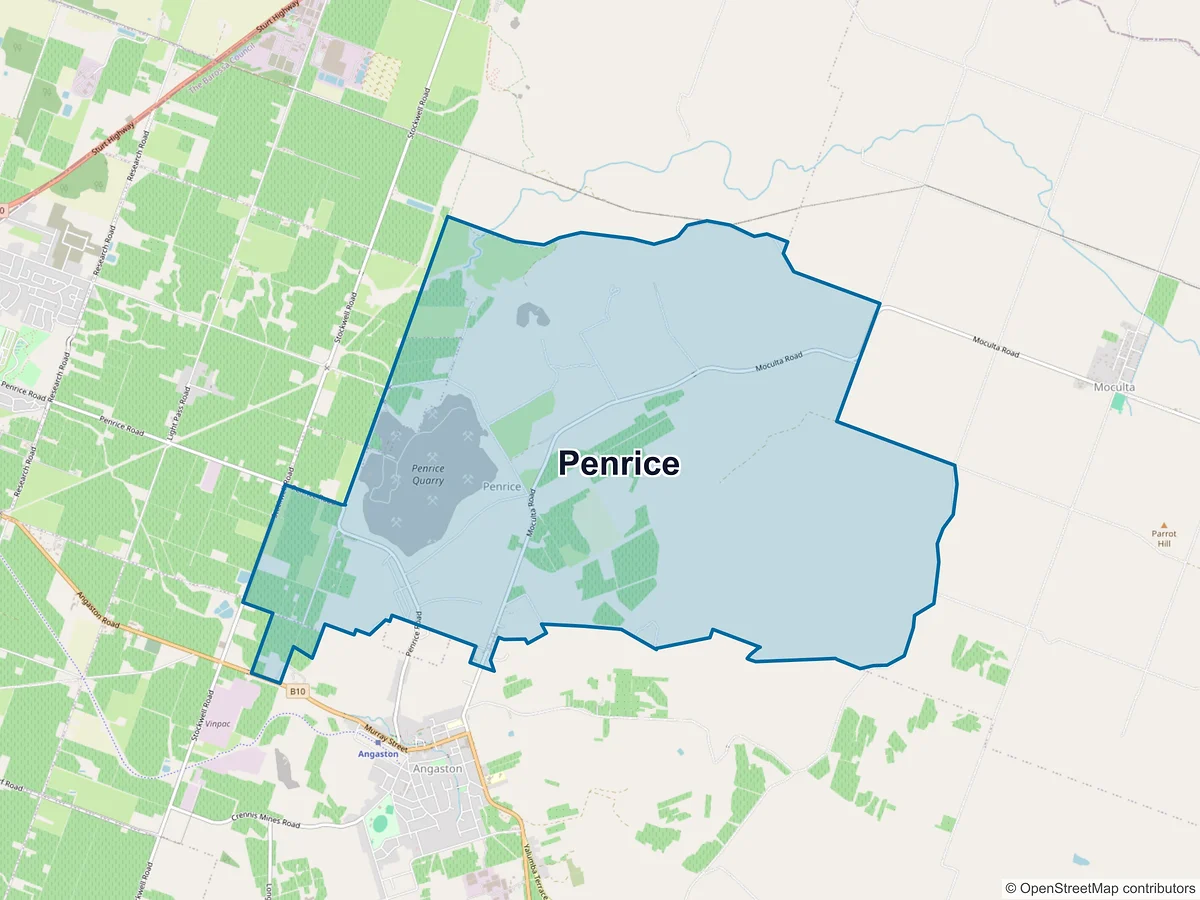 Map of Penrice, SA, Australia