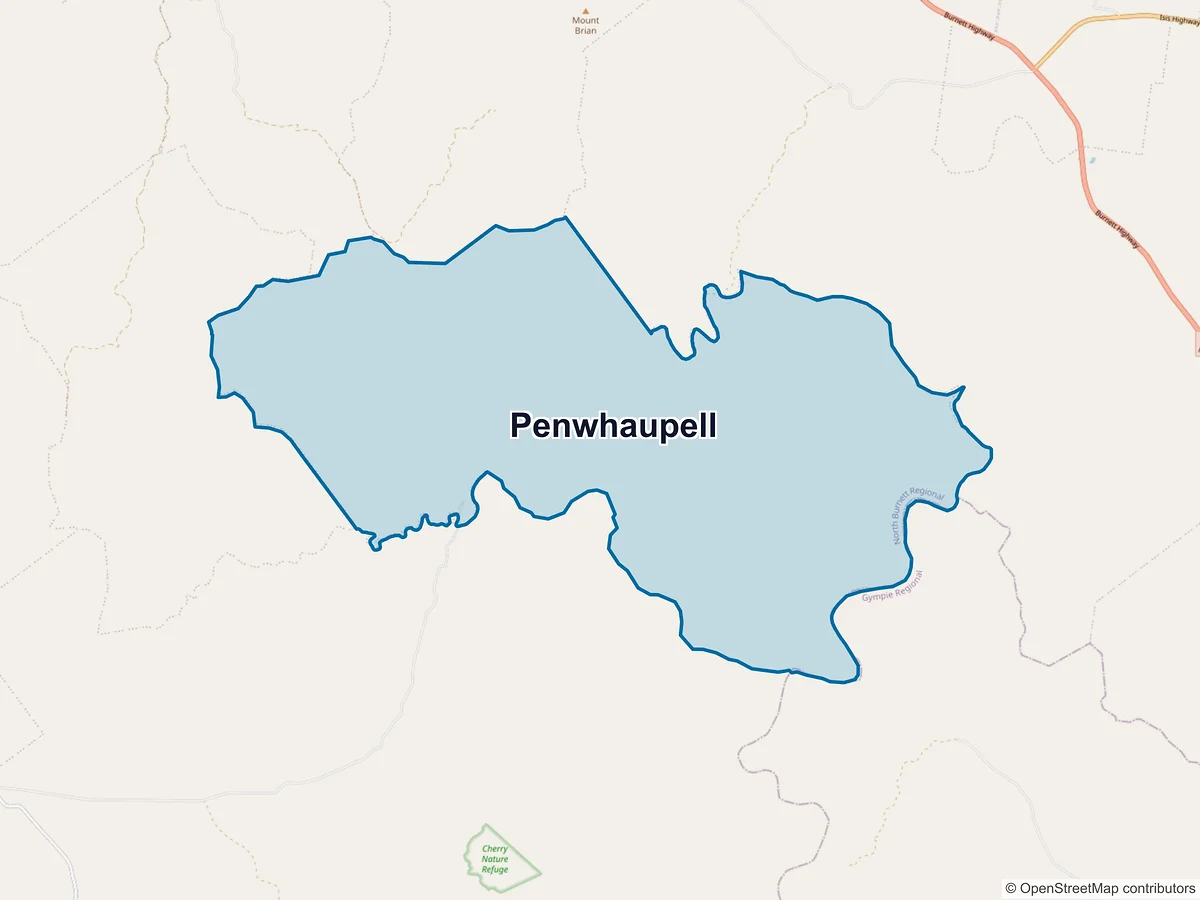Map of Penwhaupell, QLD, Australia