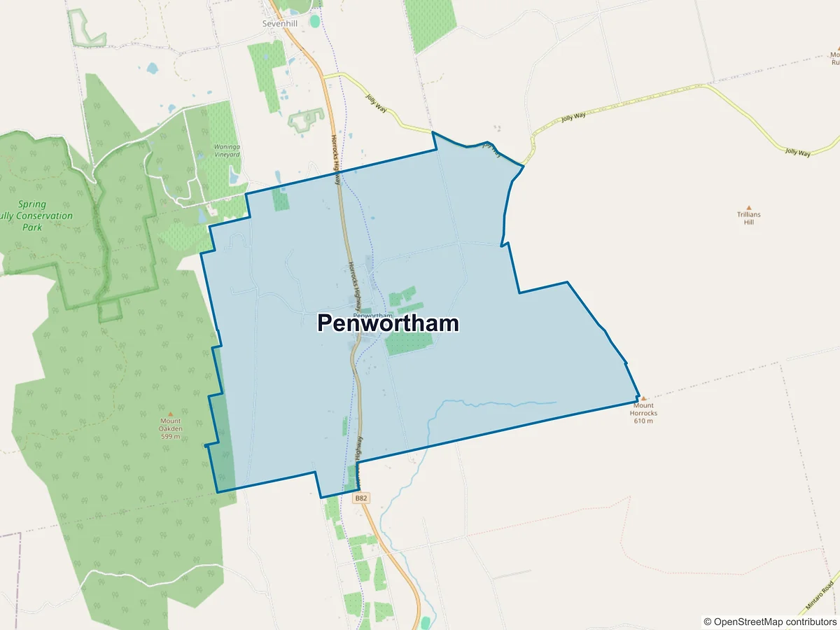Map of Penwortham, SA, Australia