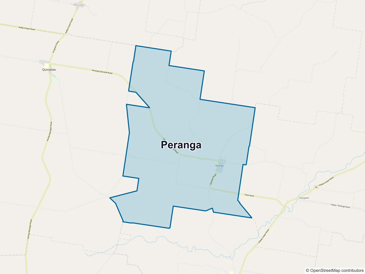Map of Peranga, QLD, Australia