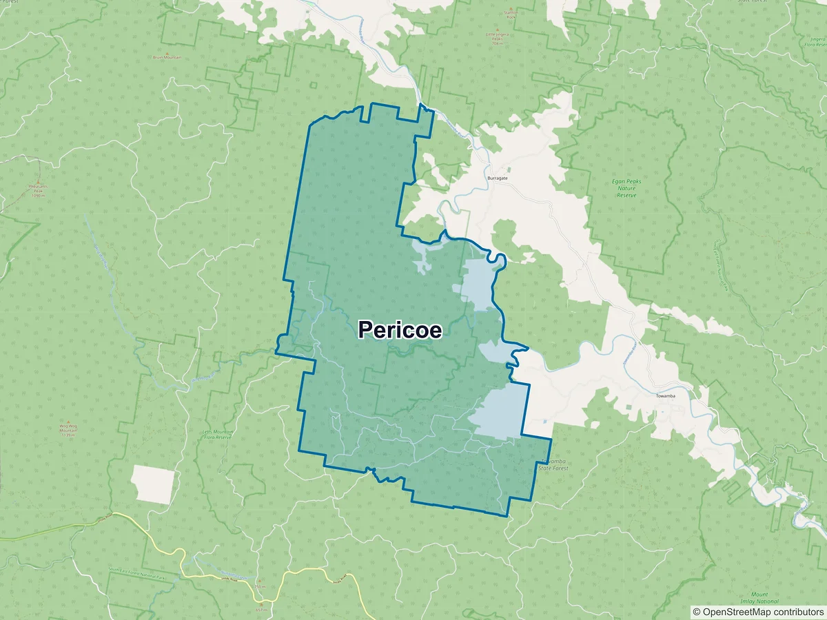 Map of Pericoe, NSW, Australia
