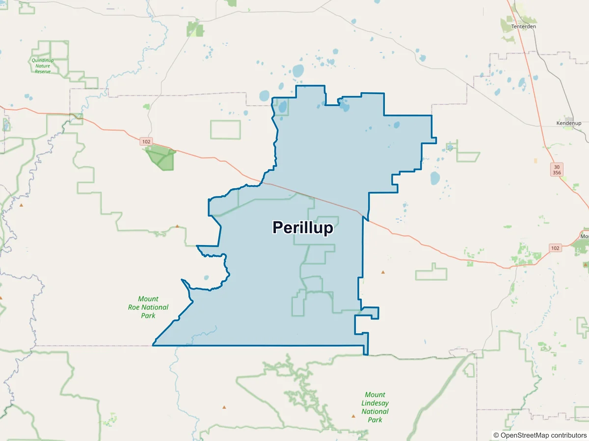 Map of Perillup, WA, Australia