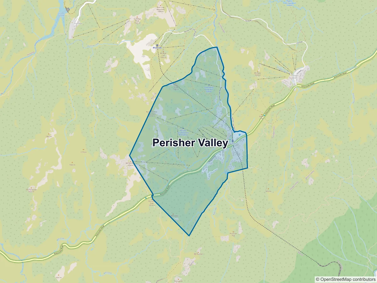 Map of Perisher Valley, NSW, Australia