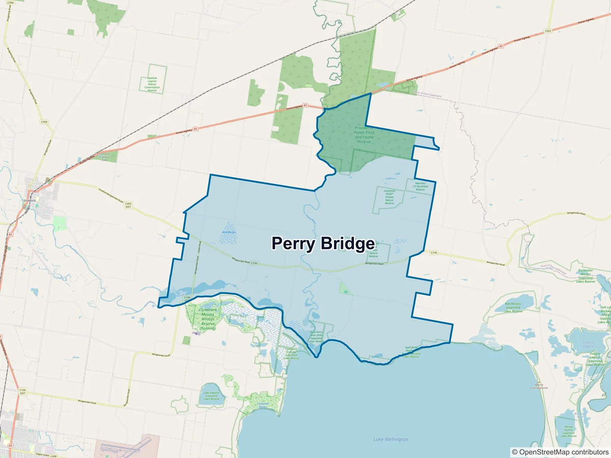 Map of Perry Bridge, VIC, Australia