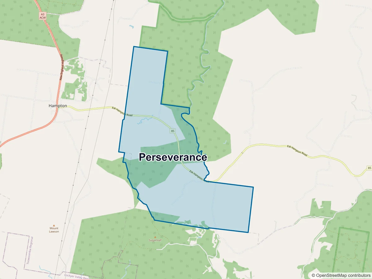 Map of Perseverance, QLD, Australia