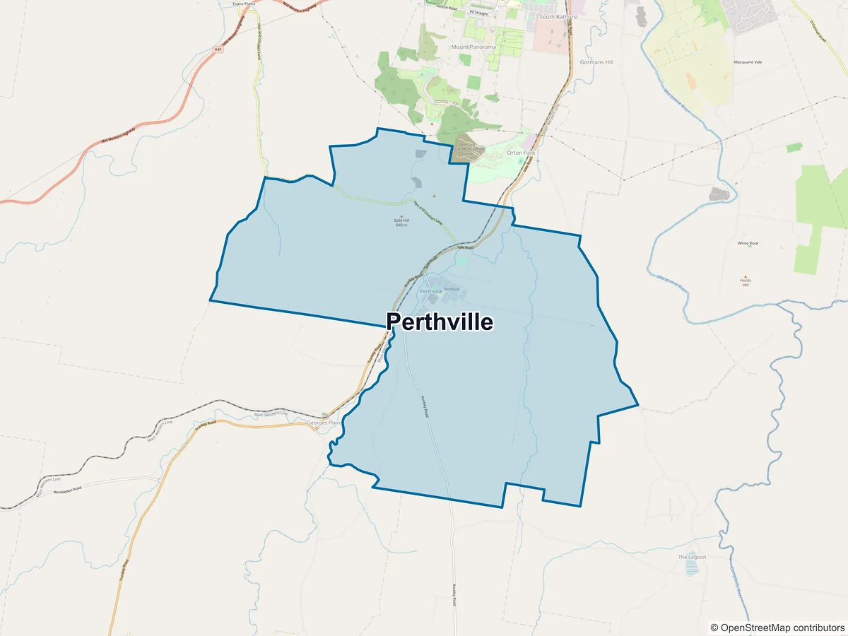 Map of Perthville, NSW, Australia