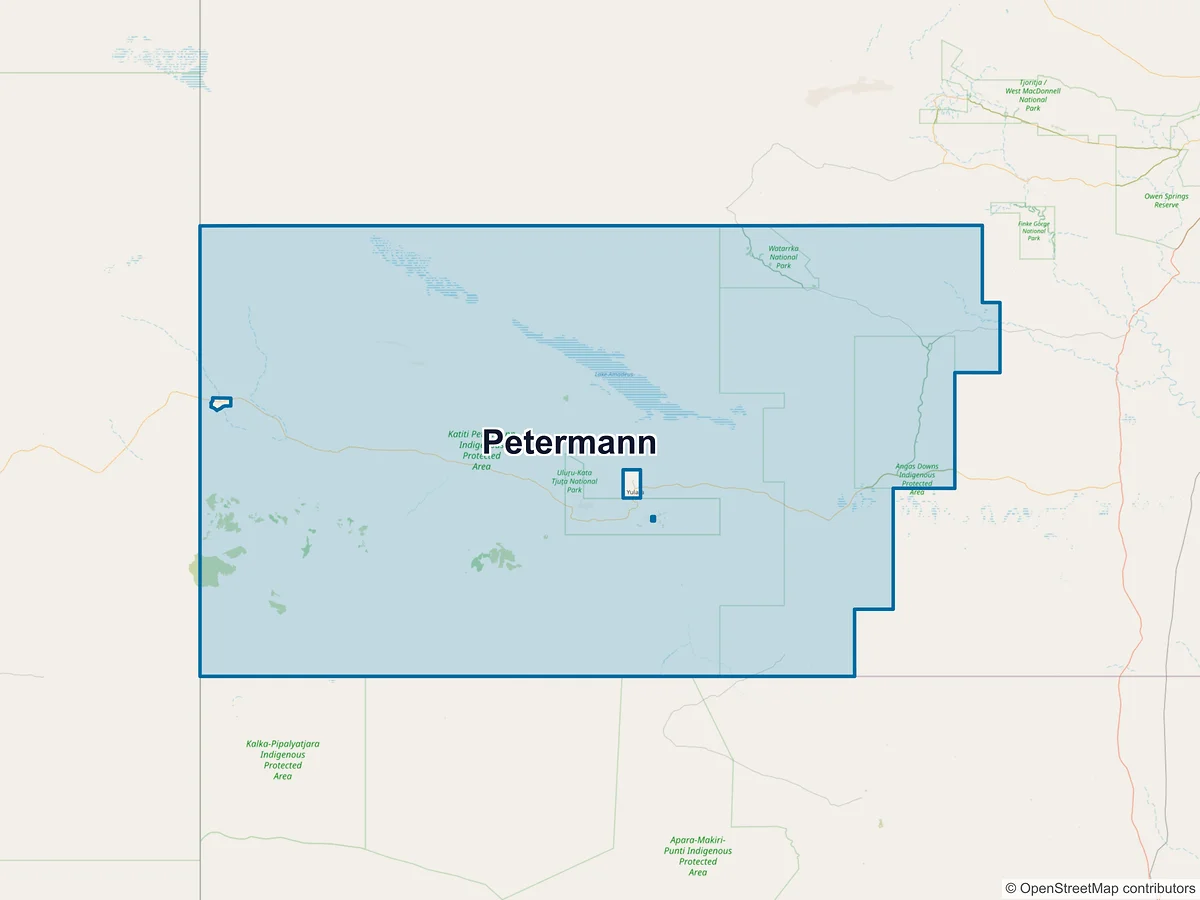 Map of Petermann, NT, Australia