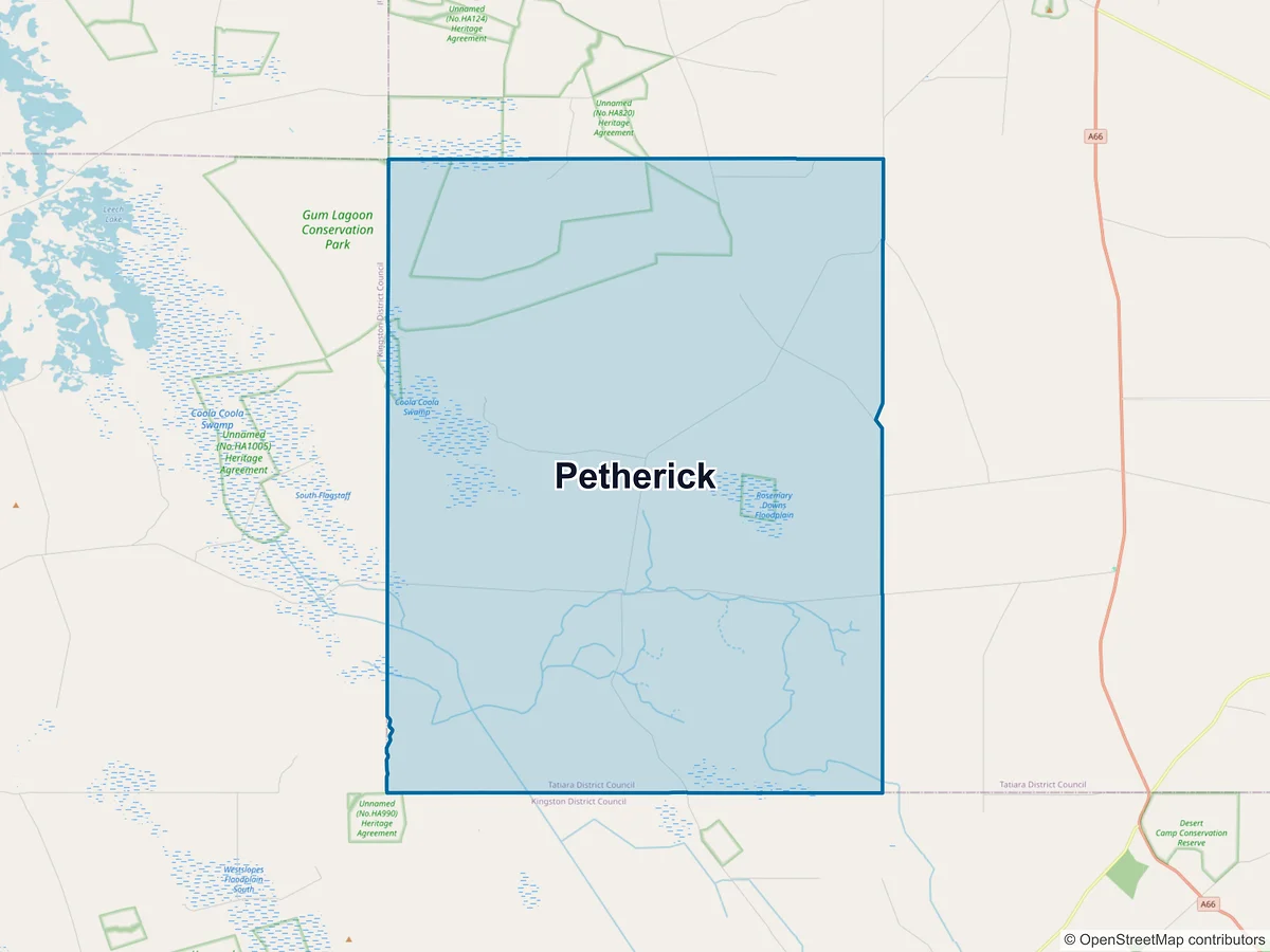 Map of Petherick, SA, Australia