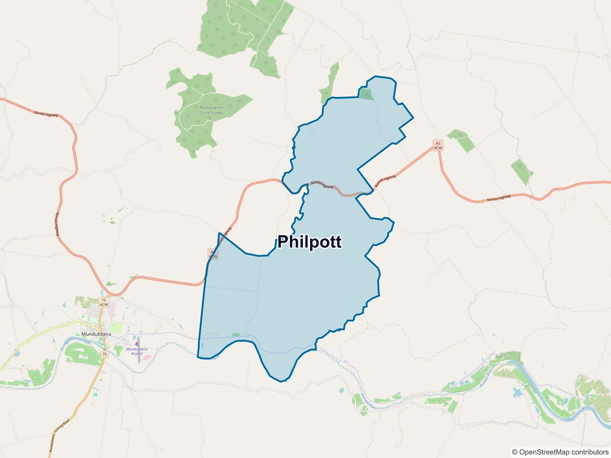 Map of Philpott, QLD, Australia