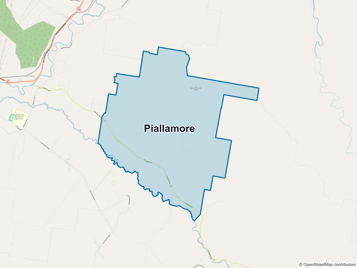 Map of Piallamore, NSW, Australia