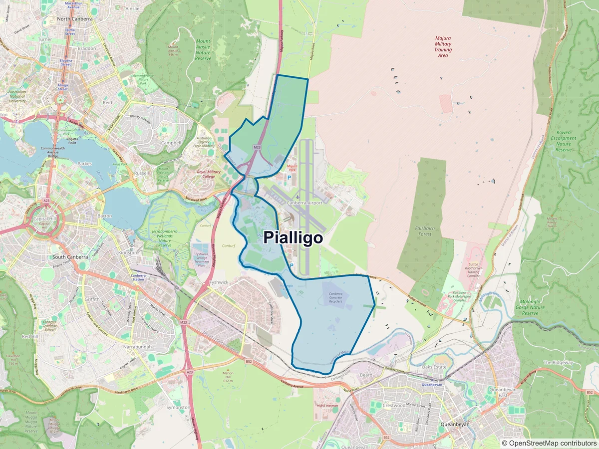 Map of Pialligo, ACT, Australia