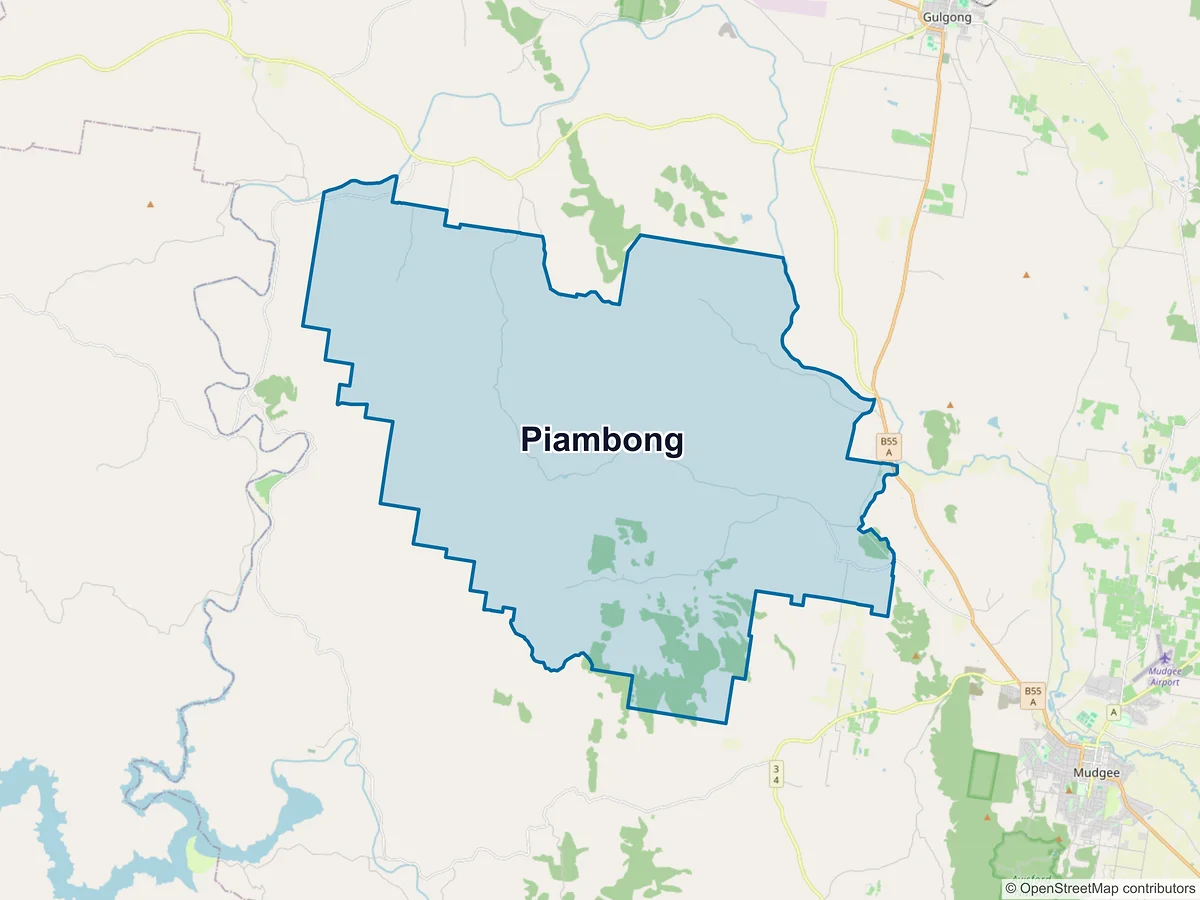 Map of Piambong, NSW, Australia