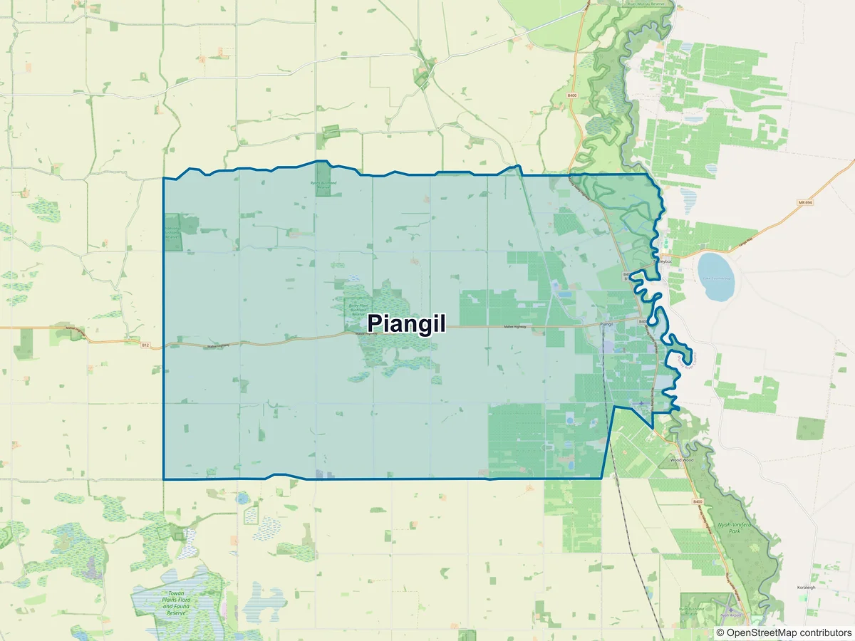 Map of Piangil, VIC, Australia
