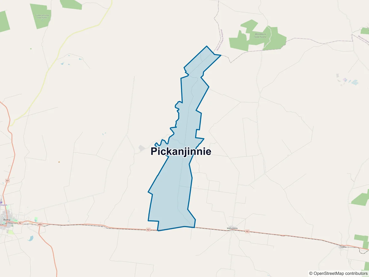 Map of Pickanjinnie, QLD, Australia