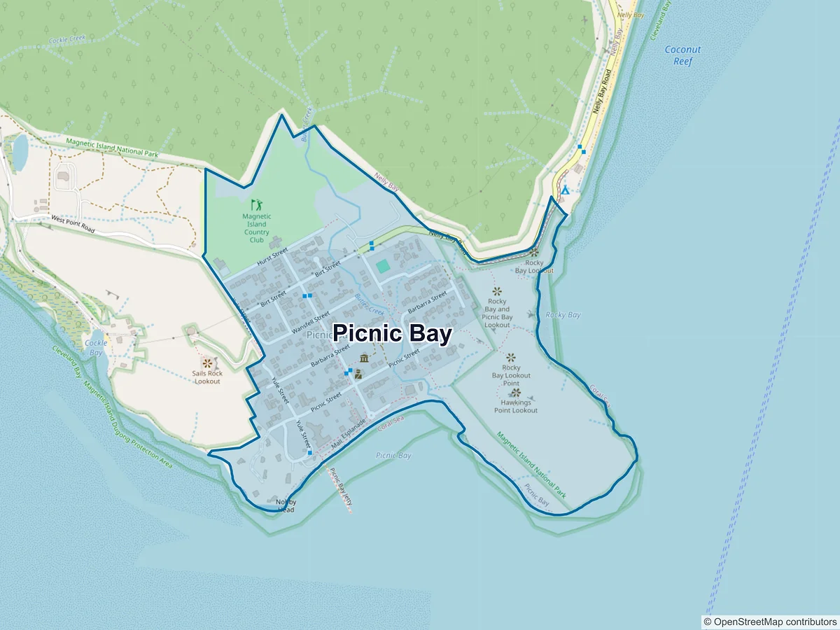 Map of Picnic Bay, QLD, Australia