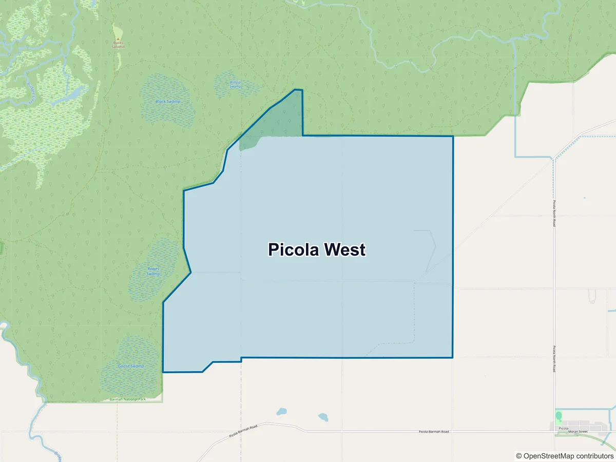 Map of Picola West, VIC, Australia