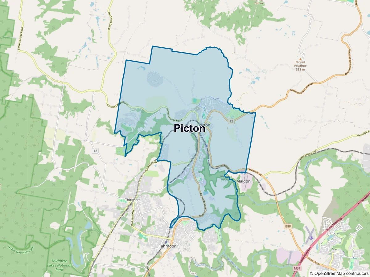 Map of Picton, NSW, Australia