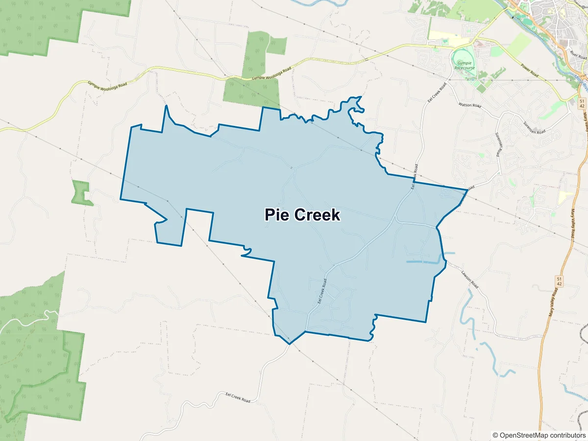 Map of Pie Creek, QLD, Australia
