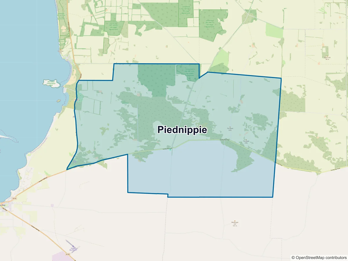 Map of Piednippie, SA, Australia