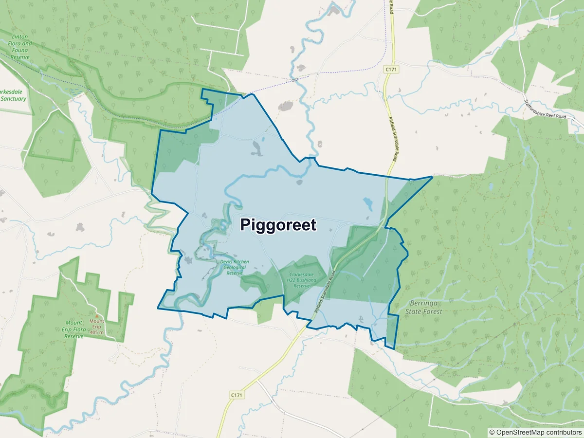 Map of Piggoreet, VIC, Australia