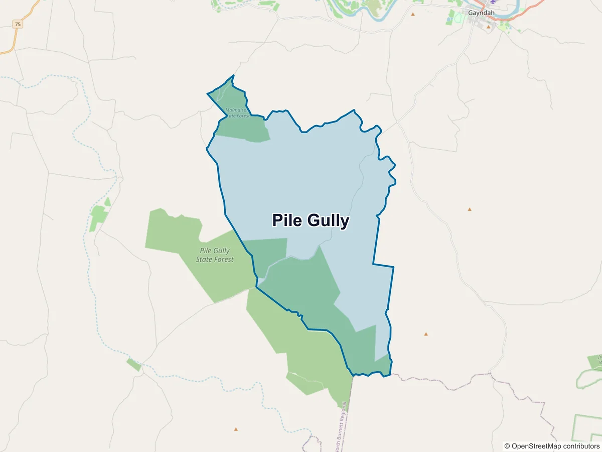 Map of Pile Gully, QLD, Australia