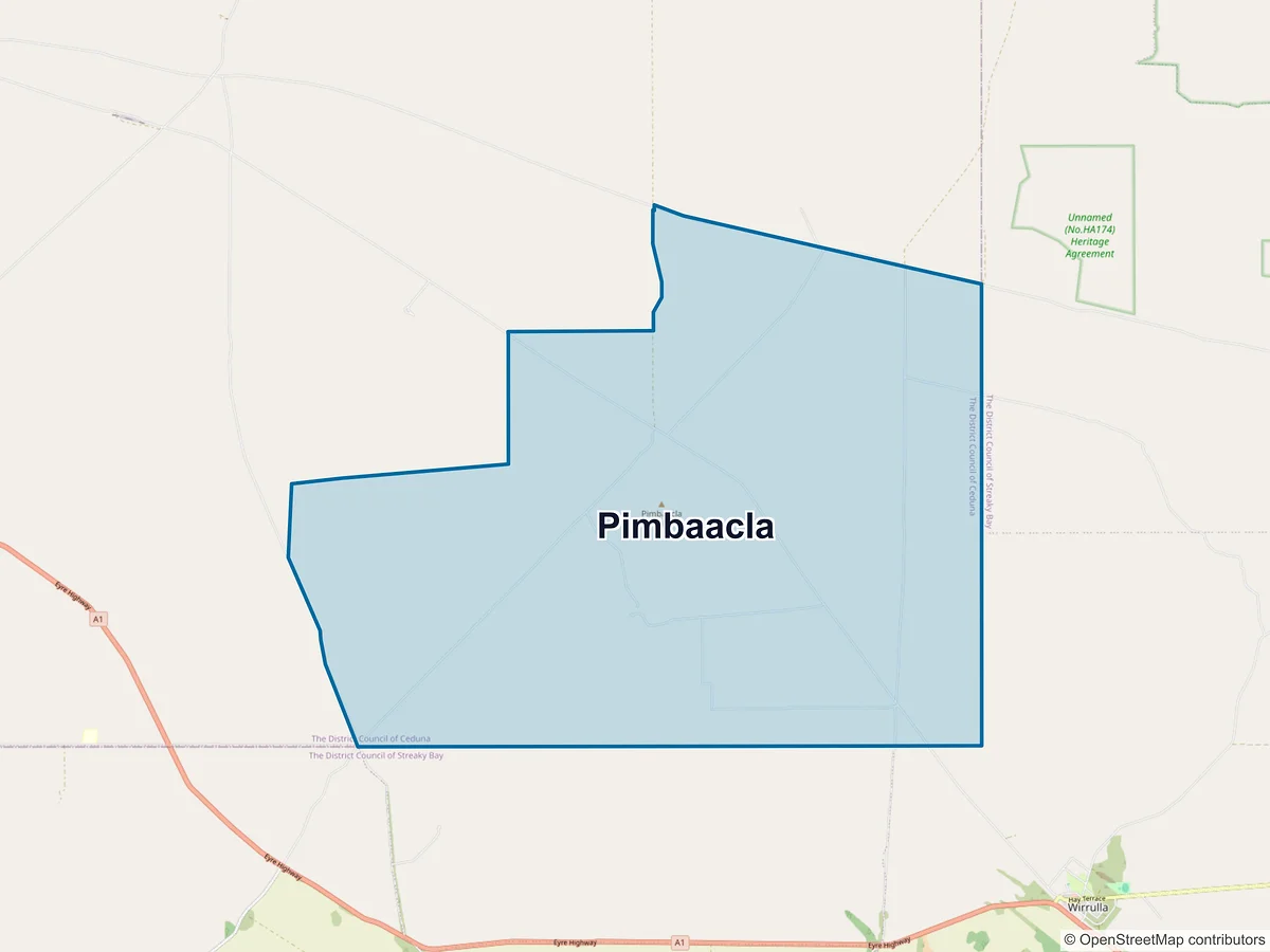 Map of Pimbaacla, SA, Australia