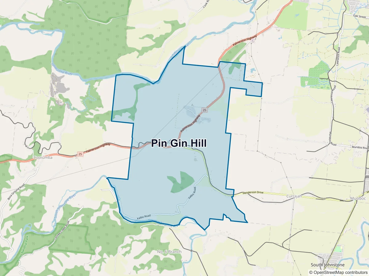 Map of Pin Gin Hill, QLD, Australia
