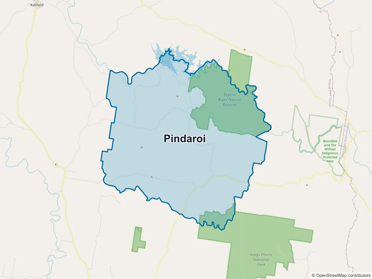 Map of Pindaroi, NSW, Australia