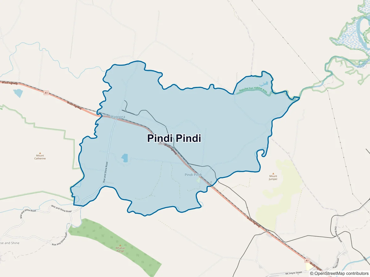 Map of Pindi Pindi, QLD, Australia