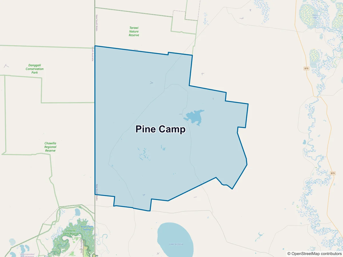 Map of Pine Camp, NSW, Australia