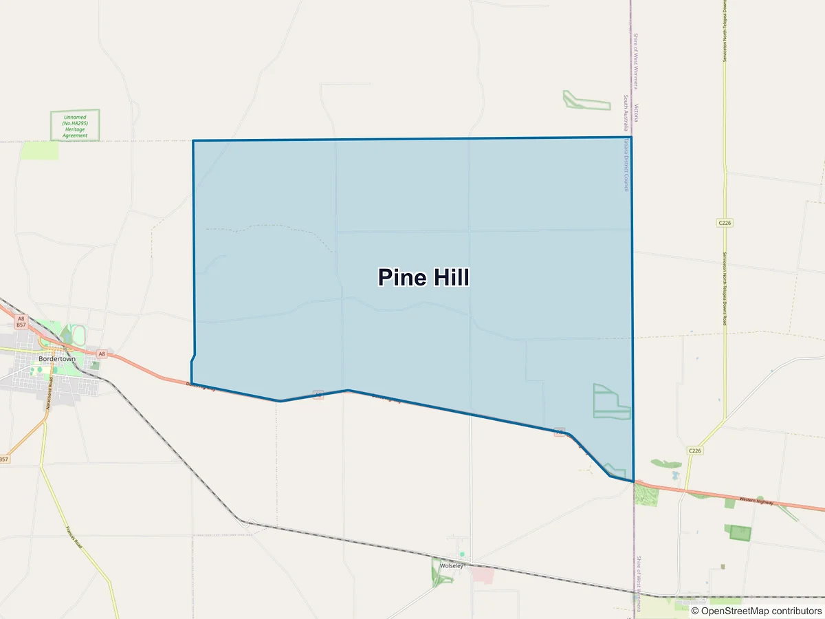 Map of Pine Hill, SA, Australia