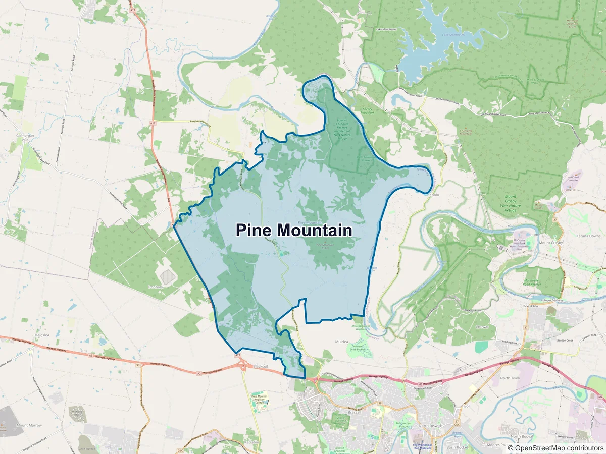 Map of Pine Mountain, QLD, Australia