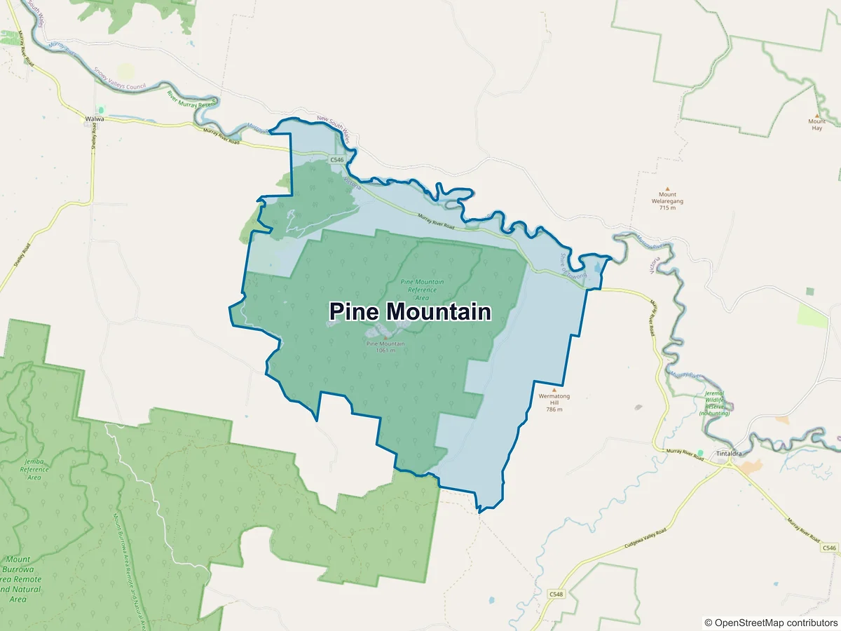 Map of Pine Mountain, VIC, Australia