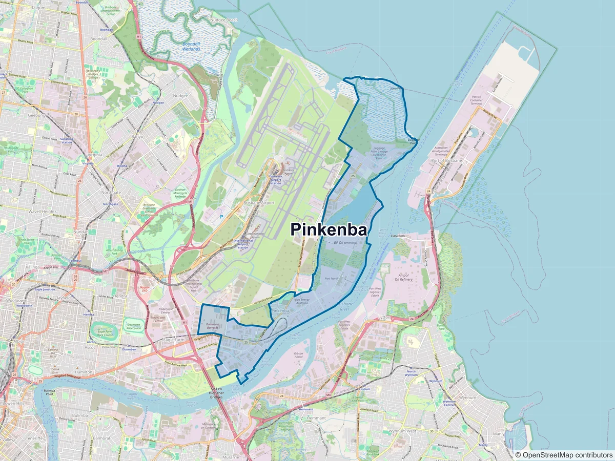 Map of Pinkenba, QLD, Australia