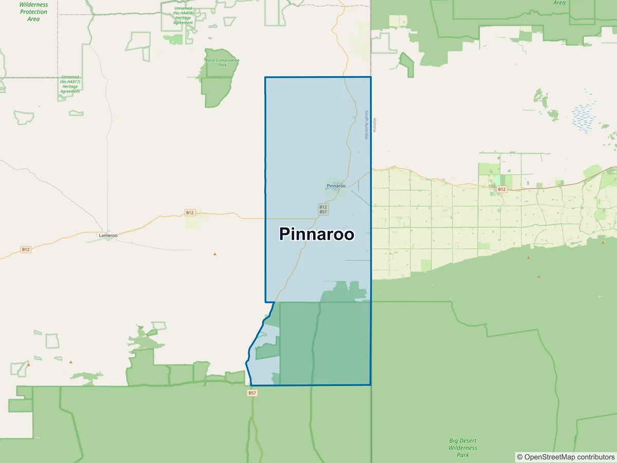 Map of Pinnaroo, SA, Australia