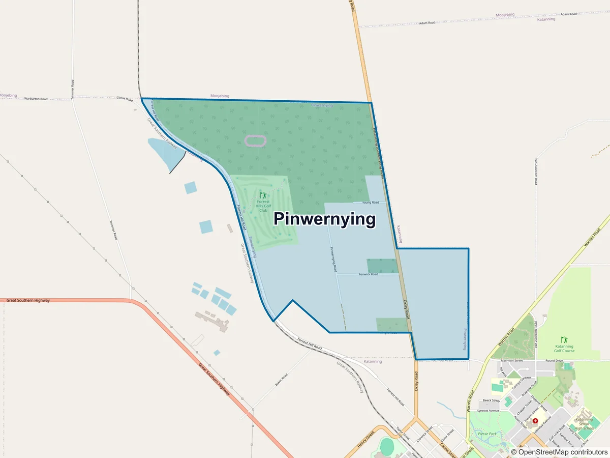 Map of Pinwernying, WA, Australia