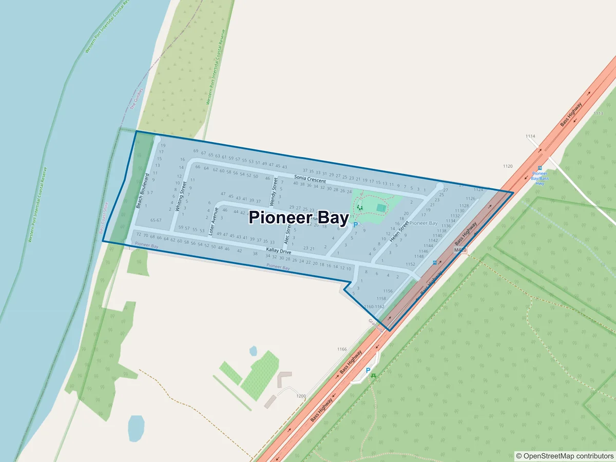 Map of Pioneer Bay, VIC, Australia