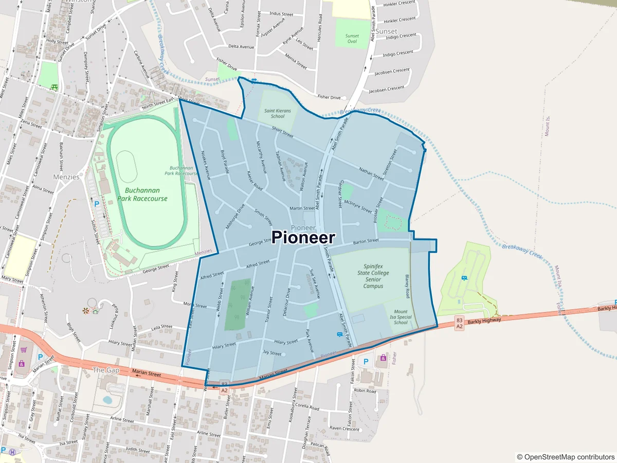 Map of Pioneer, QLD, Australia