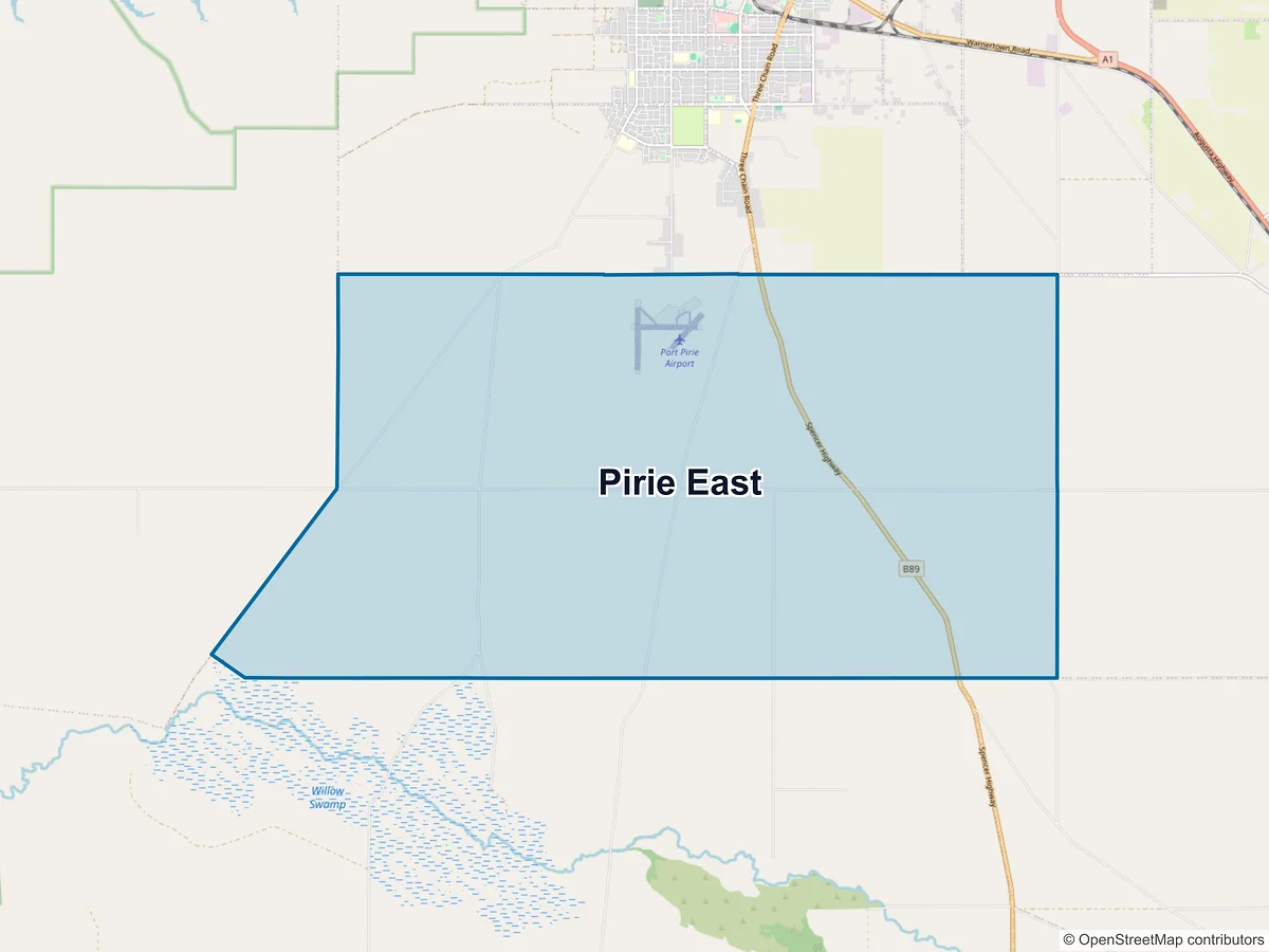 Map of Pirie East, SA, Australia