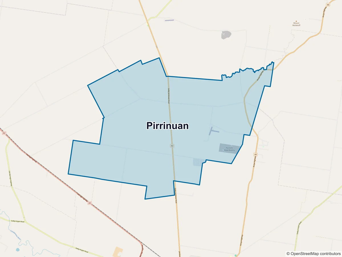 Map of Pirrinuan, QLD, Australia