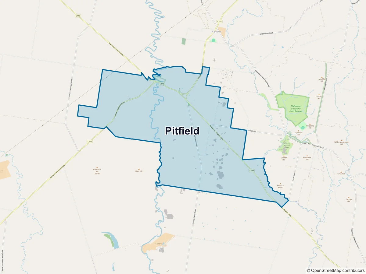 Map of Pitfield, VIC, Australia
