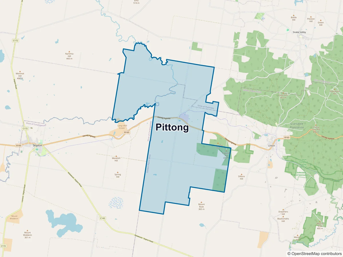 Map of Pittong, VIC, Australia