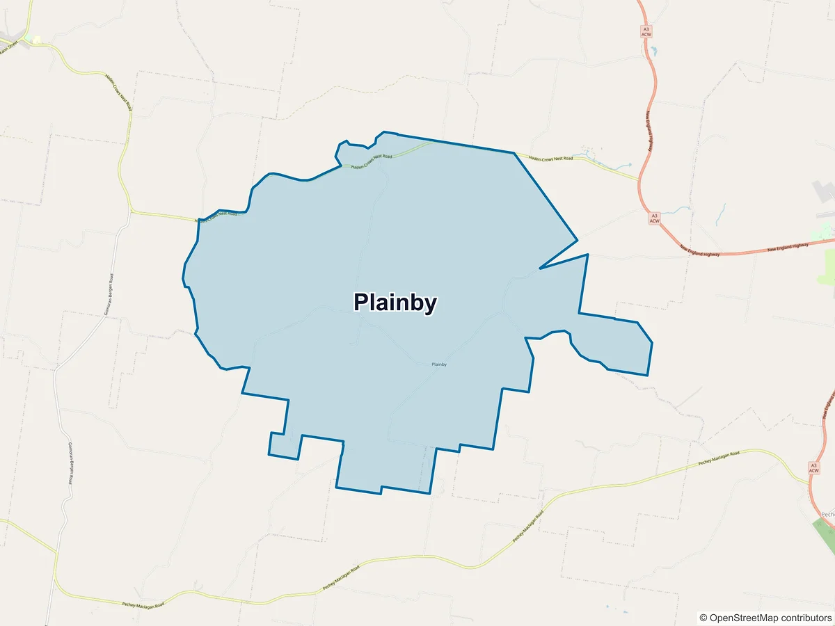 Map of Plainby, QLD, Australia